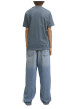 Thumbnail T-shirt en coton gris uni avec une coupe droite et un col rond - Image 4