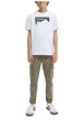 Thumbnail T-shirt en coton gris clair imprimé avec une coupe droite et un col rond - Image 3
