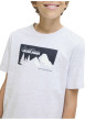 Thumbnail T-shirt en coton gris clair imprimé avec une coupe droite et un col rond - Image 6