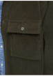 Thumbnail Chemise en coton kaki en velours côtelé avec une coupe droite - Image 2