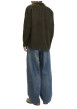Thumbnail Chemise en coton kaki en velours côtelé avec une coupe droite - Image 4