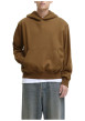 Thumbnail Sweat en coton mélangé camel uni avec une coupe droite et un col à capuche - Image 5