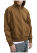 Thumbnail Sweat en coton mélangé camel uni avec une coupe droite et un col à capuche - Image 6
