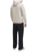 Thumbnail Sweat en coton mélangé écru uni avec une coupe droite et un col à capuche - Image 4