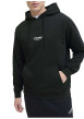 Thumbnail Sweat à capuche en coton mélangé noir uni avec une coupe droite - Image 6
