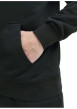 Thumbnail Sweat à capuche en coton mélangé noir uni avec une coupe droite - Image 7