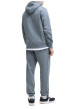 Thumbnail Sweat en coton mélangé bleu uni avec une coupe droite et un col à capuche - Image 4