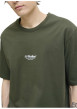 Thumbnail T-shirt en coton vert uni avec une coupe droite et un col rond - Image 6