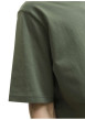 Thumbnail T-shirt en coton vert uni avec une coupe droite et un col rond - Image 7