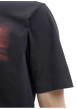 Thumbnail T-shirt en coton noir imprimé série à la poitrine et au dos avec un col rond - Image 7