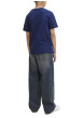 Thumbnail T-shirt en coton marine avec un imprimé squelette et un col rond - Image 4