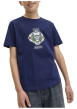 Thumbnail T-shirt en coton marine avec un imprimé squelette et un col rond - Image 6