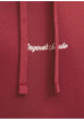 Thumbnail Sweat en coton rouge uni avec un col à capuche et cordon de serrage - Image 2