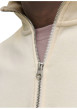 Thumbnail Sweat en coton écru uni avec un col montant et fermeture à glissière - Image 7