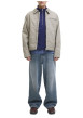 Thumbnail Sweat en coton marine uni avec un col montant et fermeture à glissière - Image 6