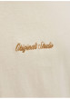 Thumbnail T-shirt en coton écru uni avec un col rond et des manches courtes - Image 2