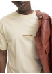 Thumbnail T-shirt en coton écru uni avec un col rond et des manches courtes - Image 5