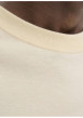 Thumbnail T-shirt en coton écru uni avec un col rond et des manches courtes - Image 7