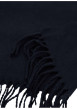 Thumbnail Echarpe noir en maille fine avec des franges sur les bords - Image 2