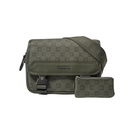 Sac à bandoulière kaki pourvu d'un motif...