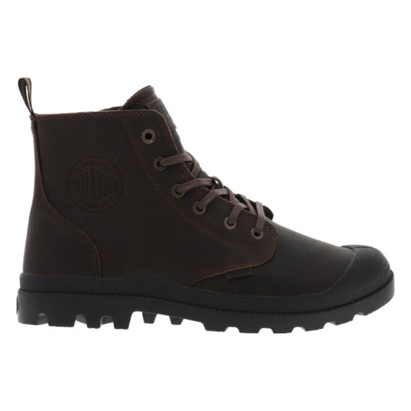 Bottines en cuir marron à talon plat avec des...
