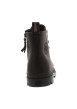 Thumbnail Bottines en cuir marron à talon plat avec des lacets et un zip latéral - Image 7