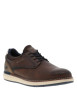 Thumbnail Derbies cognac à talon plat avec des lacets ronds et patch cousu avec logo - Image 3