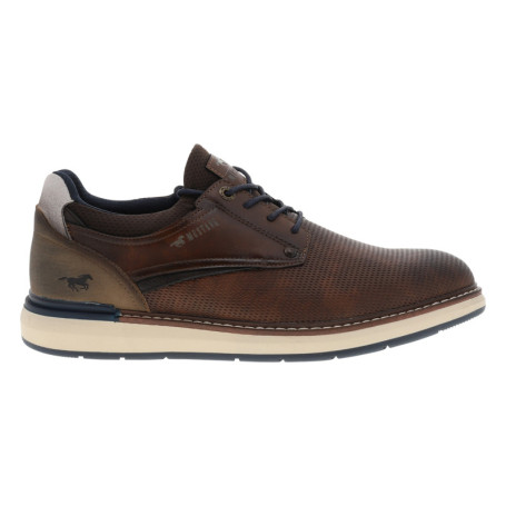 Derbies cognac à talon plat avec des lacets...