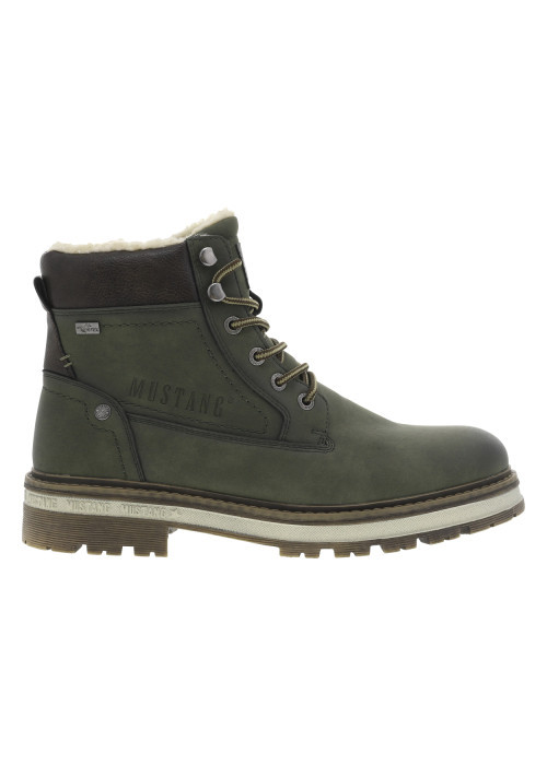 Bottines kaki à talon décroché bas avec un zip...