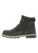 Thumbnail Bottines kaki à talon décroché bas avec un zip et des lacets ronds - Image 2