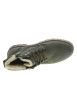 Thumbnail Bottines kaki à talon décroché bas avec un zip et des lacets ronds - Image 4