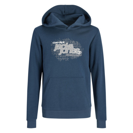 Sweat en coton mélangé bleu imprimé avec une...