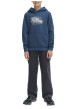 Thumbnail Sweat en coton mélangé bleu imprimé avec une coupe droite et un col à capuche - Image 6
