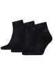 Thumbnail Lot de 3 paires de chaussettes basses en coton mélangé noires unies
