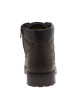 Thumbnail Bottines en cuir café à talon décroché bas avec un zip et des lacets ronds - Image 6