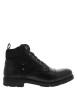 Thumbnail Bottines en cuir noires à talon décroché bas avec des lacets et un zip latéral