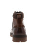 Thumbnail Bottines en cuir cognac à talon décroché bas avec un zip et des lacets ronds - Image 6