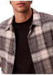 Thumbnail Chemise en coton beige et marron à carreaux avec des manches longues - Image 4