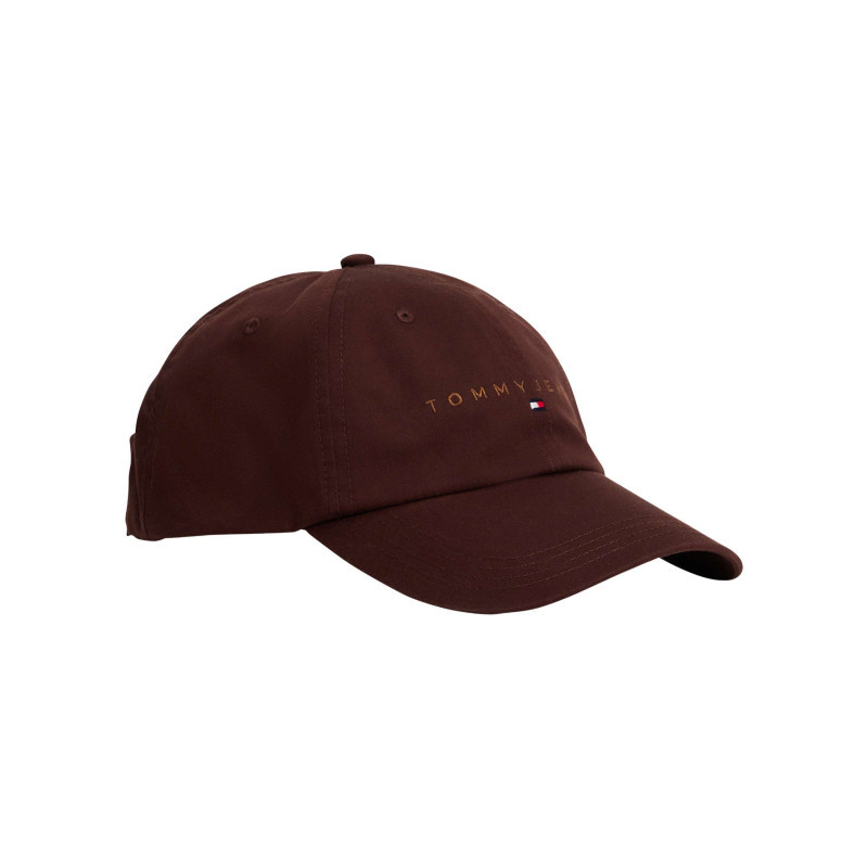 Tommy Jeans - Casquette En Coton Biologique Brune Unie Avec Un Logo Brodé à L'avant - Brun
