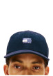 Thumbnail Casquette en coton biologique marine unie avec une fermeture strapback - Image 4