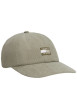 Thumbnail Casquette verte unie avec une fermeture strapback et un bouton supérieur