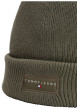 Thumbnail Bonnet en coton kaki uni en bord-côte avec un tour de tête élastiqué - Image 3