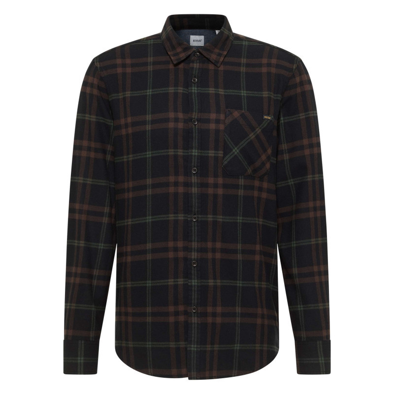 Mustang - Chemise En Coton Marron à Carreaux Avec Une Coupe Regular Fit - Marron