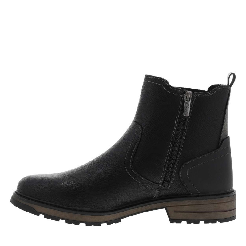 Mustang - Boots Noires à Soufflet élastiqué Avec Une Languette D'aisance - Noires Mustang - Boots Noires à Soufflet élastiqué Avec Une Languette D'aisance - Noires