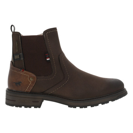 Boots chocolat à talon décroché bas avec un zip...