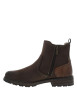 Thumbnail Boots chocolat à talon décroché bas avec un zip et un soufflet élastiqué - Image 2