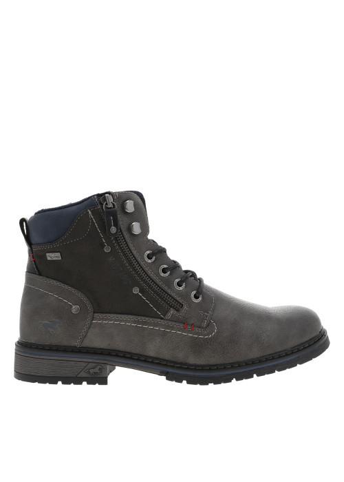 Bottines grises à talon décroché bas avec un...
