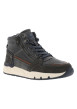 Thumbnail Baskets running grises à talon plat avec un zip et des lacets ronds - Image 3