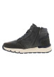 Thumbnail Baskets running grises à talon plat avec un zip et des lacets ronds - Image 2