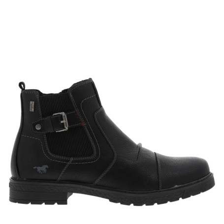 Boots noires à talon plat avec un zip et un...